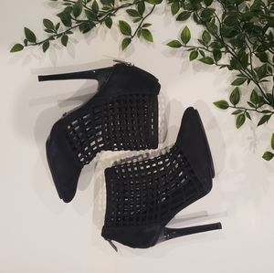 COPY - Schutz Side Cage Black Booties